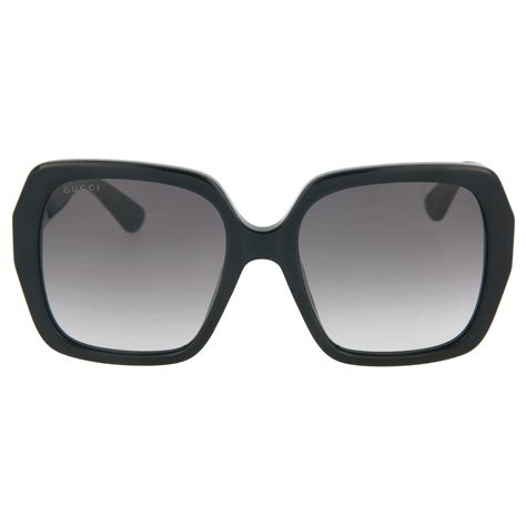 Amazon.com: Gucci Square/Rectangle Sunglasses Black Ivory .